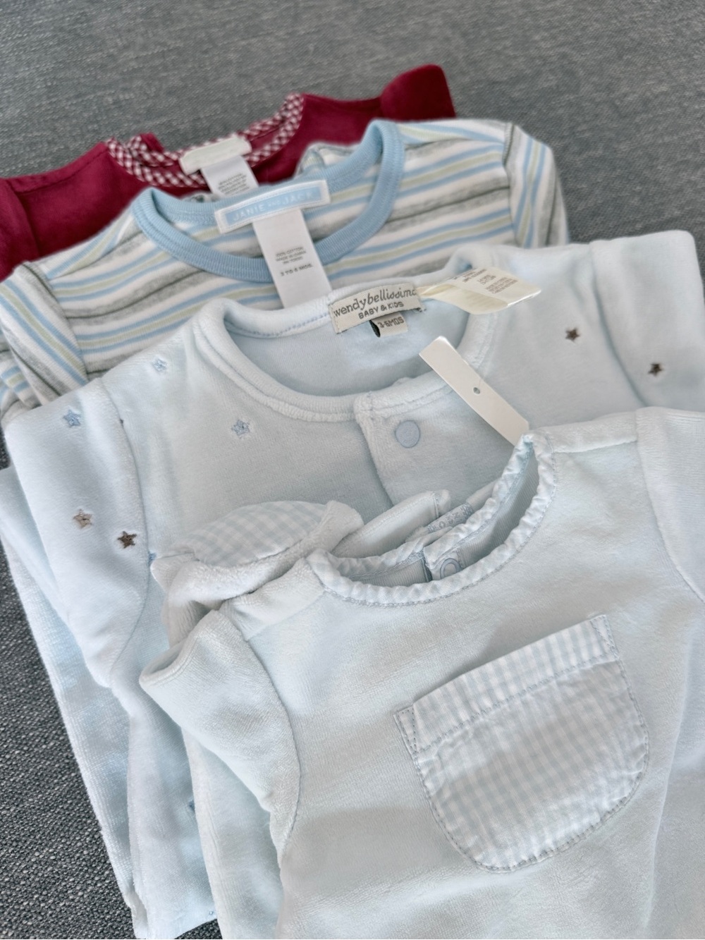 Janie and Jack Footed One-Piece Set and Wendy Bellissimo -4 pieces